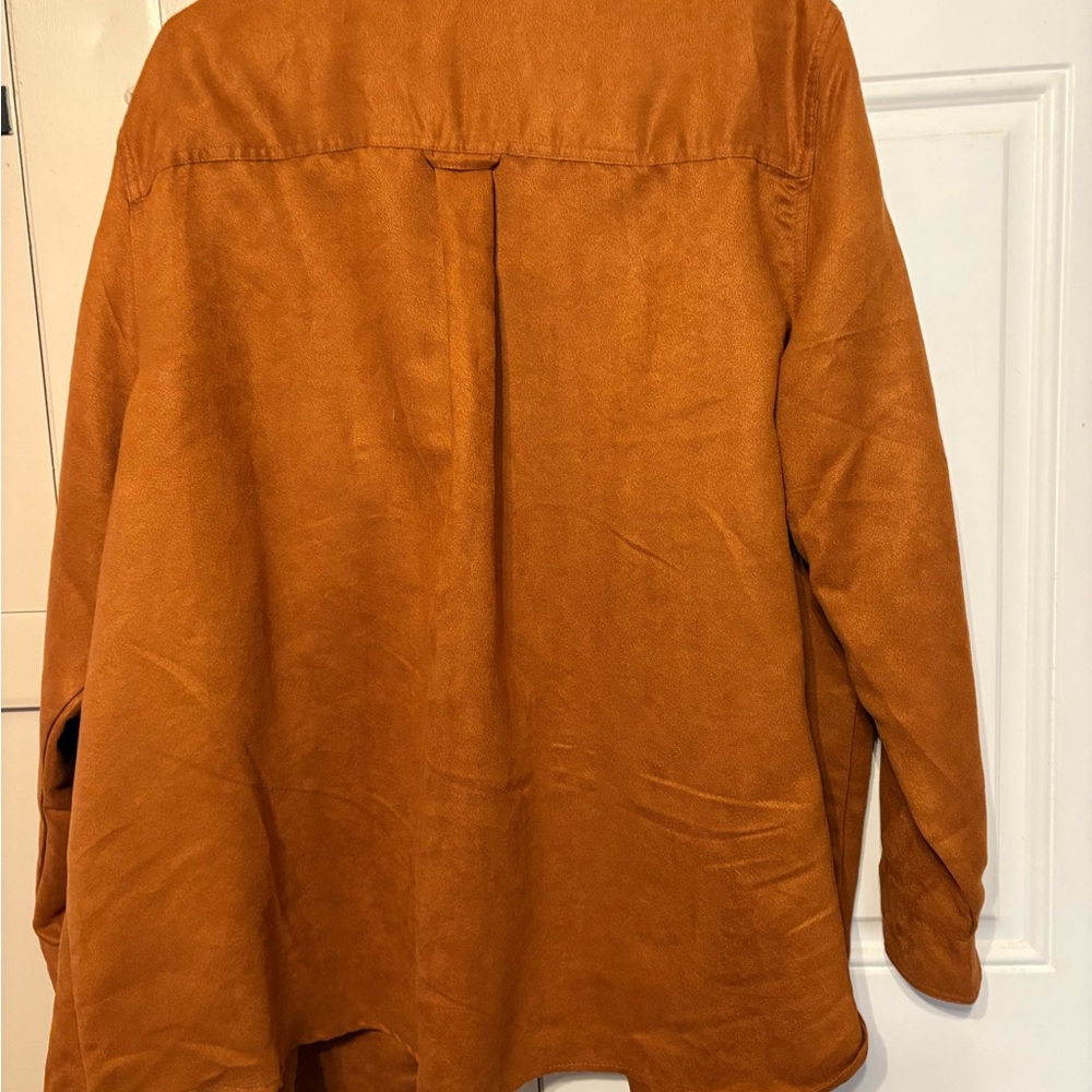 Woman Within Terracotta Button-Up Blouse - Picture 8 of 9